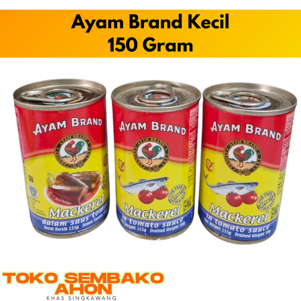 Ayam brand mackerel / sarden ayam brand / ayam brand 155 gram / Mackerel Ayam Brand Kaleng / Sarden 