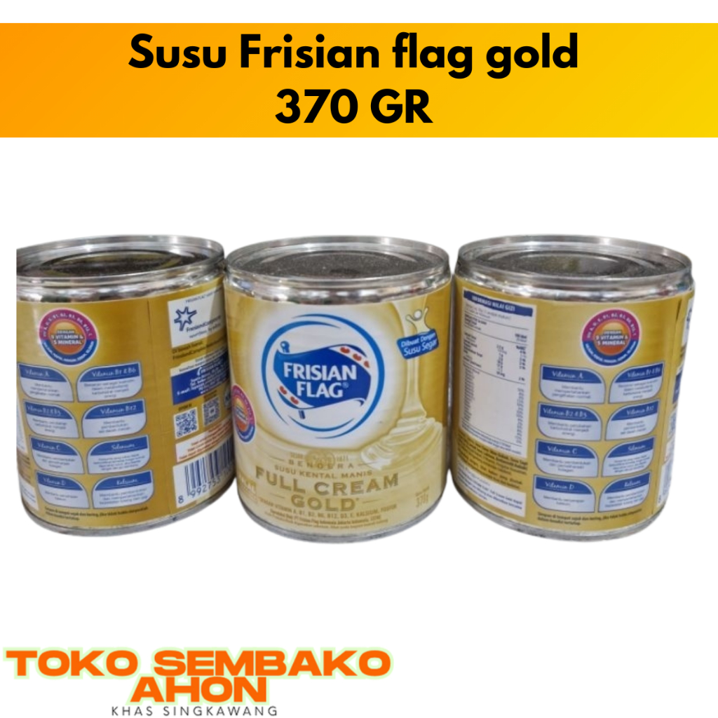 Susu Frisian Flag Gold 370g / Susu Bendera Kaleng / Susu Frisian Flag / Susu Kental Manis Frisian / 