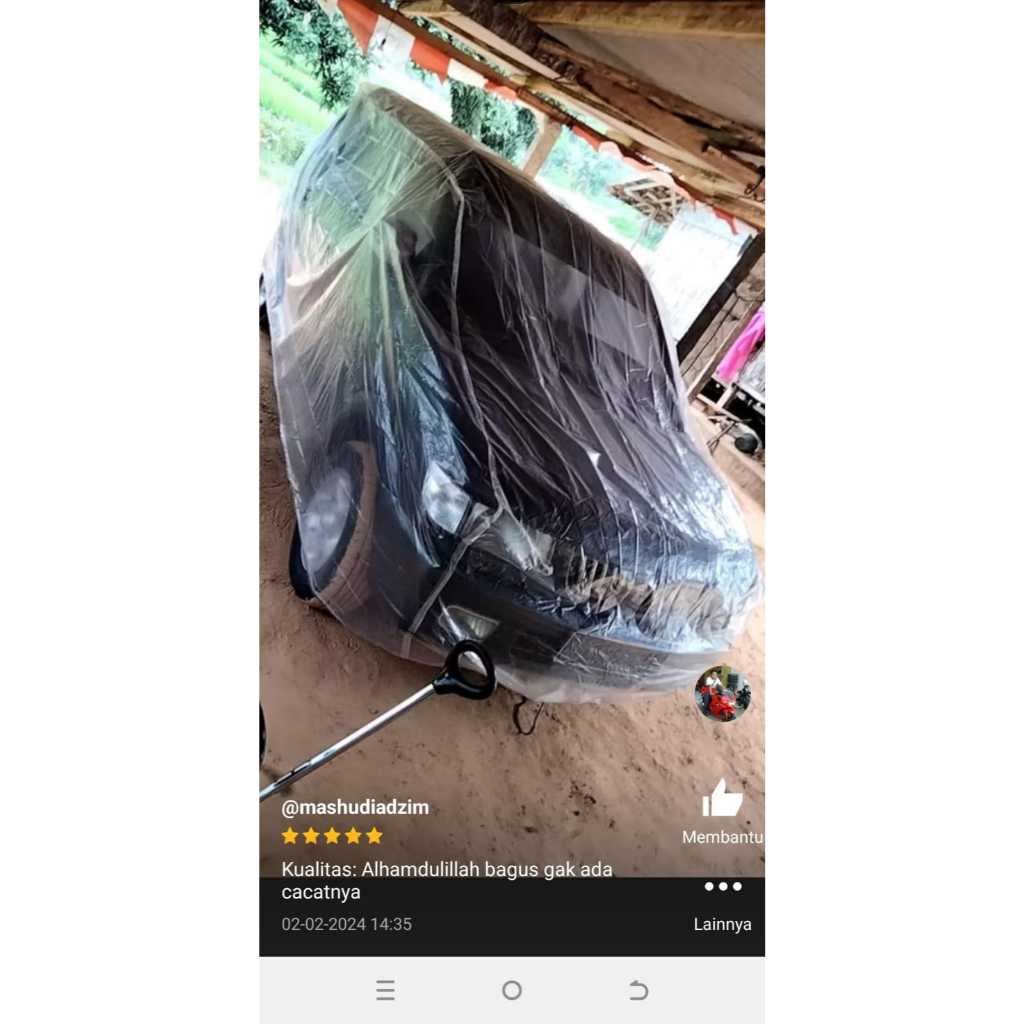 Cover Mobil Transparan 80 micron PANTHER Plastik Tebal Waterproof Outdoor Indoor Part Mobil