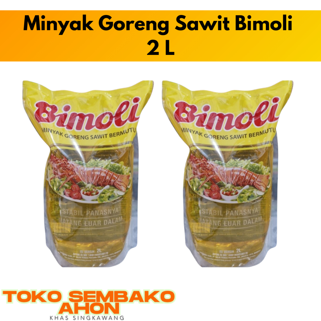 Minyak Goreng Sawit Bimoli 2 Liter | Minyak Goreng Bimoli 2L | Minyak Goreng Botol Bimoli