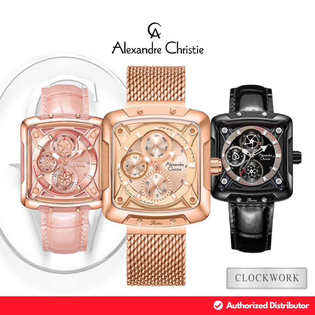Jam Tangan Wanita Alexandre Christie Passion AC 3030 BFB Rantai Mewah Formal