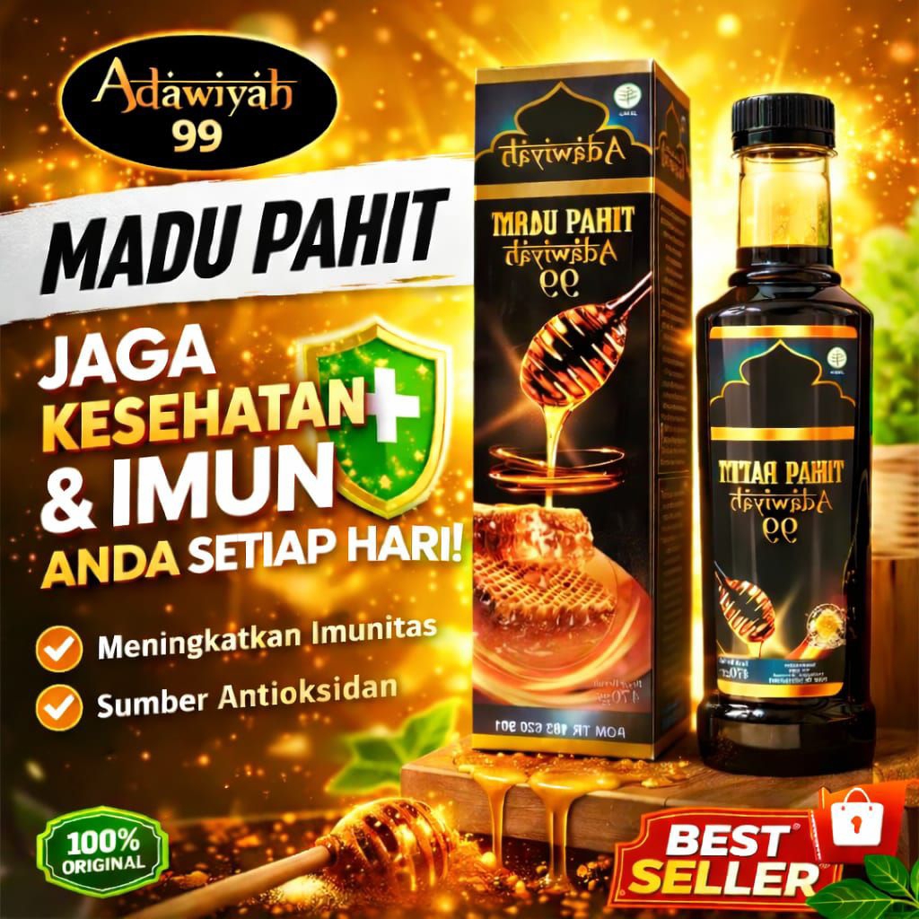 Madu Pahit Adawiyah 99 Original | Isi 470gram Madu Propolis Insulin