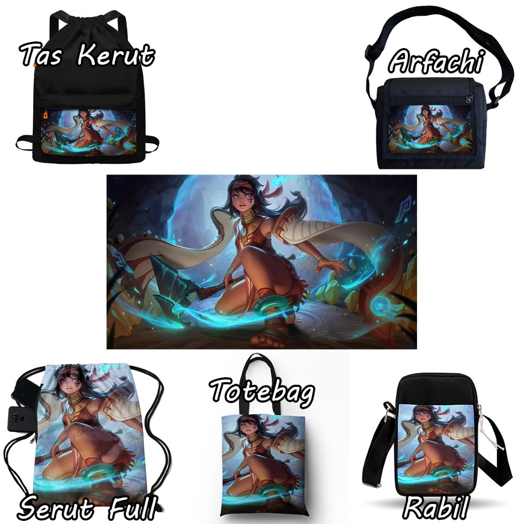 Tas Ransel Kanvas Tebal Motif Mathilda Mobile Legends MLBB Anti Air Kualitas Premium