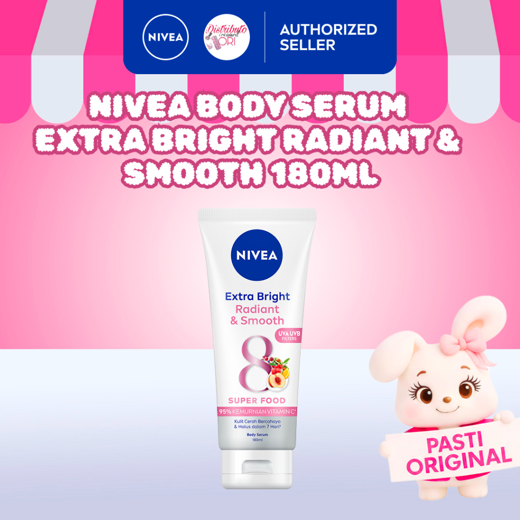 Nivea Extra White Radiant & Smooth Body Serum 180mL  | BPOM | original | nive lotion