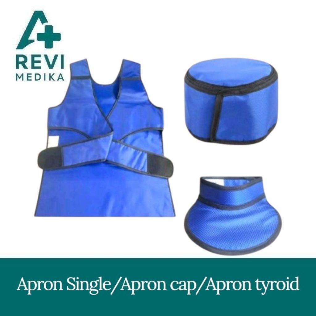 APRON LEAD SINGLE XRAY / APRON KEPALA CAP XRAY/APRON TYROID LEHER XRAY / 0,5mmpb