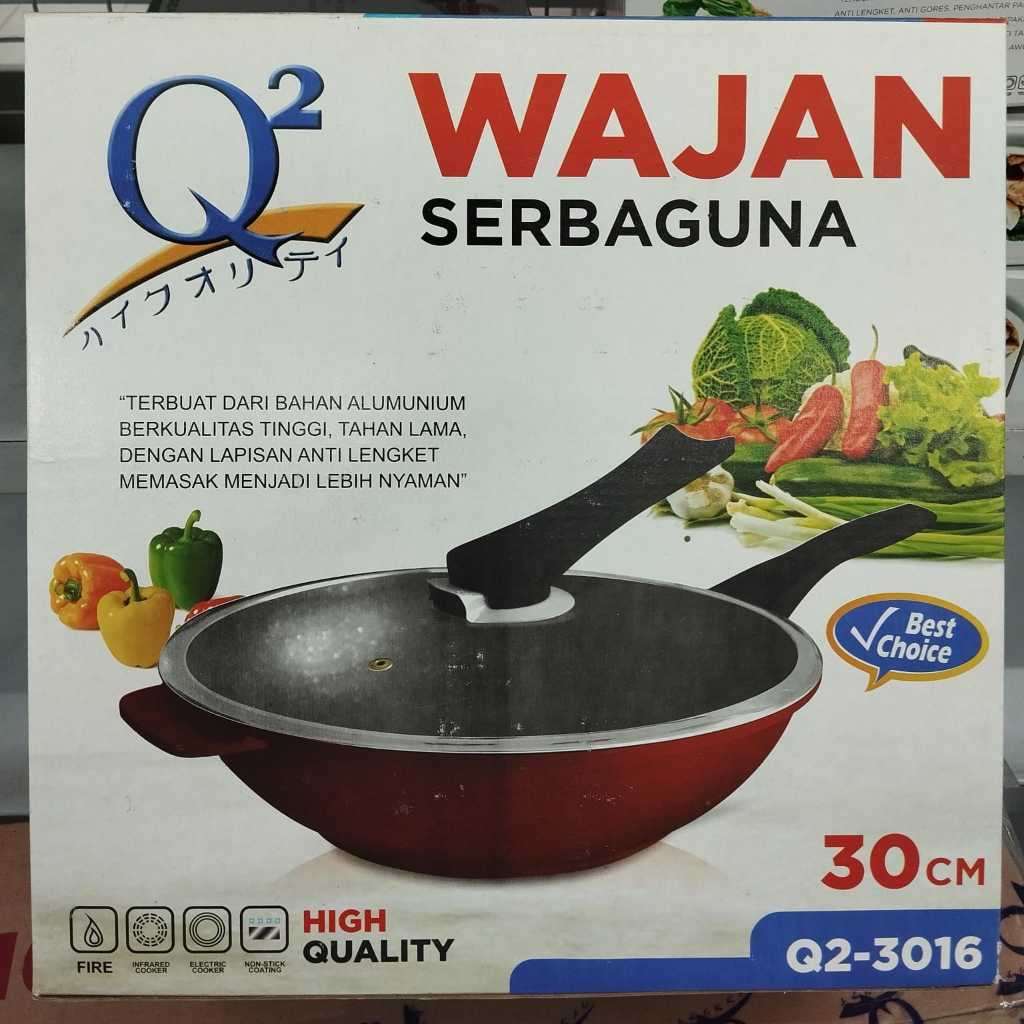 Wajan Anti Lengket Ttp Kaca Serbaguna Q2-3016 30cm
