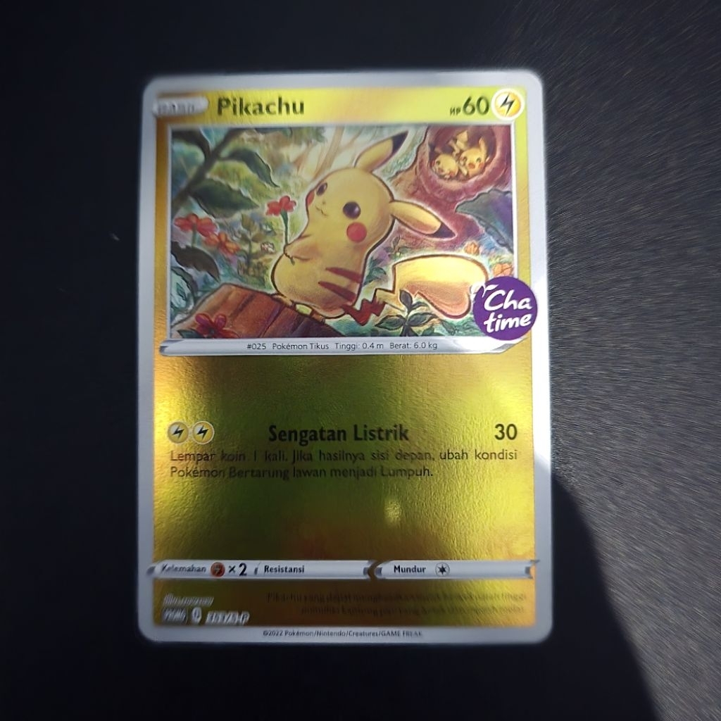 Pikachu Promo Chatime - Kartu Pokemon TCG Indonesia