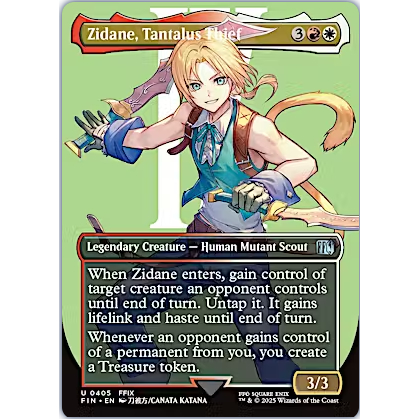 MTG Magic The Gathering Final Fantasy Variants: Zidane, Tantalus Thief (0405 - Borderless) U 0405 FI