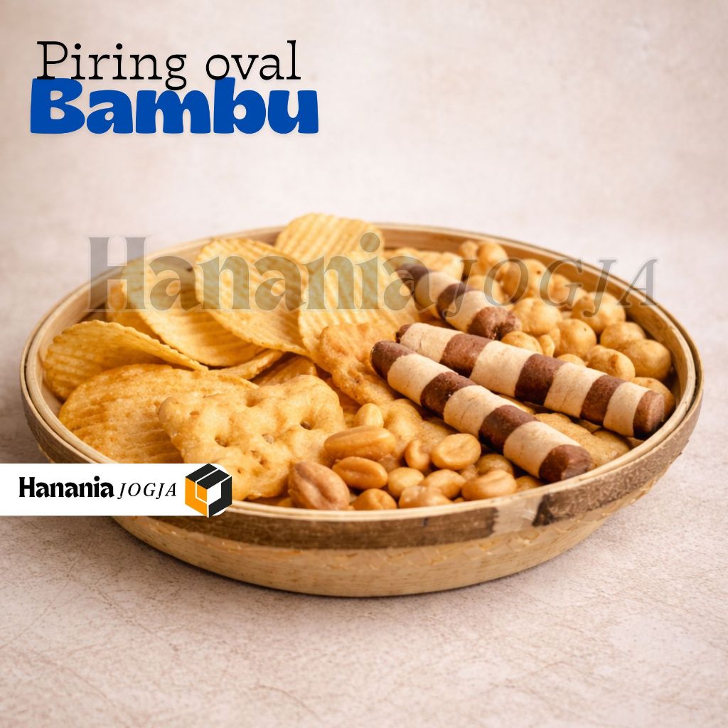 Piring Bambu Oval / Piring Bambu Lesehan / Piring Bambu Saji