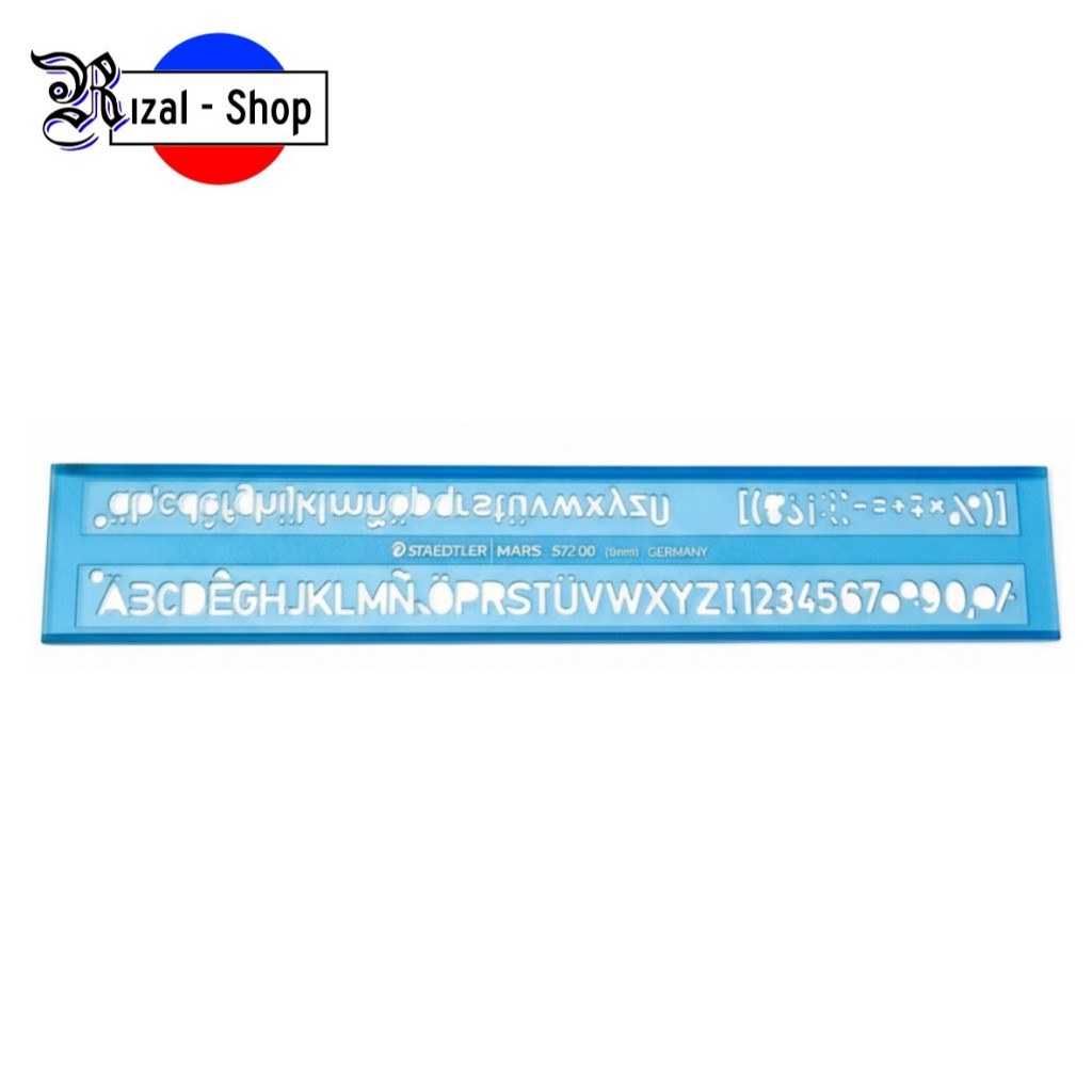 Penggaris Sablon Huruf Angka 8 mm Staedtler  Mal Abjad