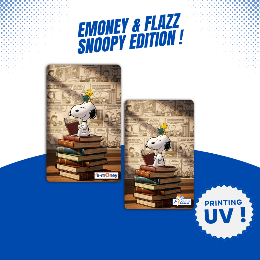 Kartu E-toll Emoney Flazz Special Edition Snoopy - Etoll Mandiri BCA Gen 2 Support NFC