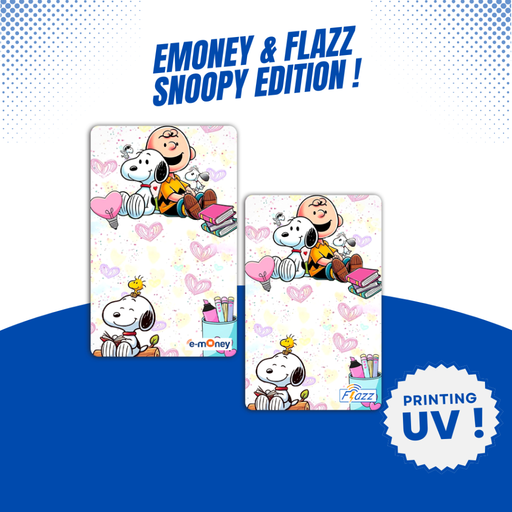 Kartu Emoney / Flazz Gen 2 Edisi Snoopy - Kartu Etoll BCA Mandiri