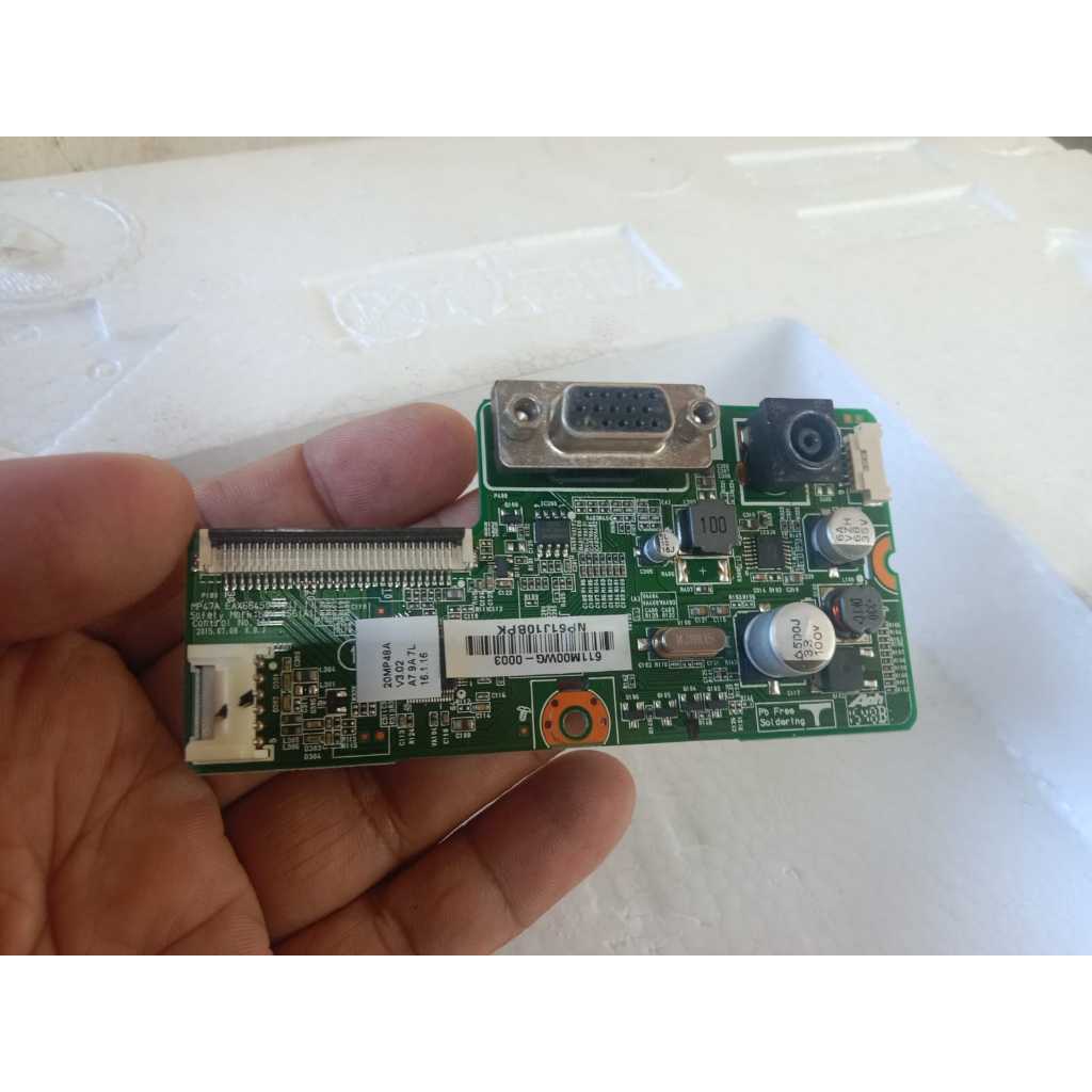20mp48 mobo mainboard monitor komputer LED lg 20mp48A 20 inch layar komputer mb normal