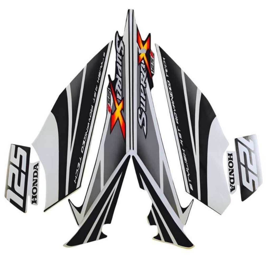 Striping stiker body motor Honda Supra X 125 D 2006-2007 stiker list bodi motor supra x 125 d tahun 