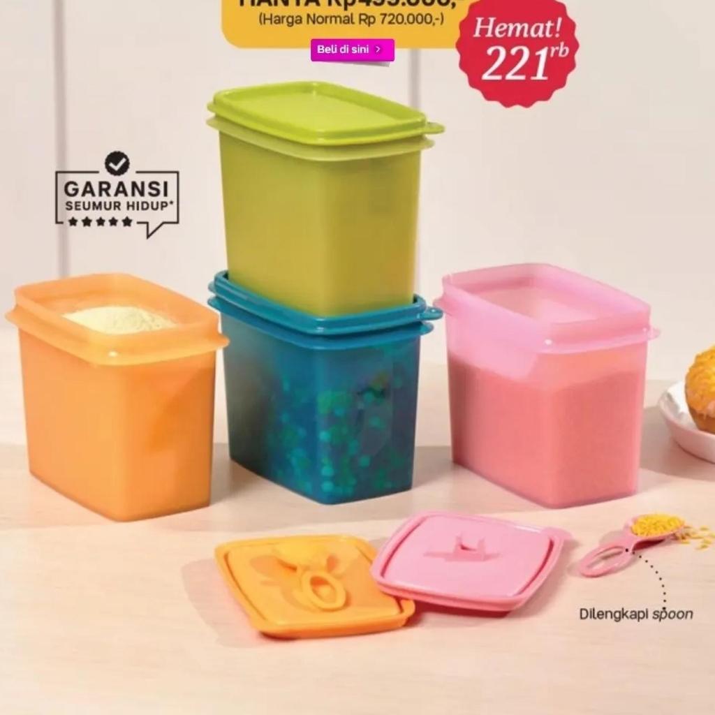 Tupperware Four Season Saver dengan Sendok untuk Simpanan