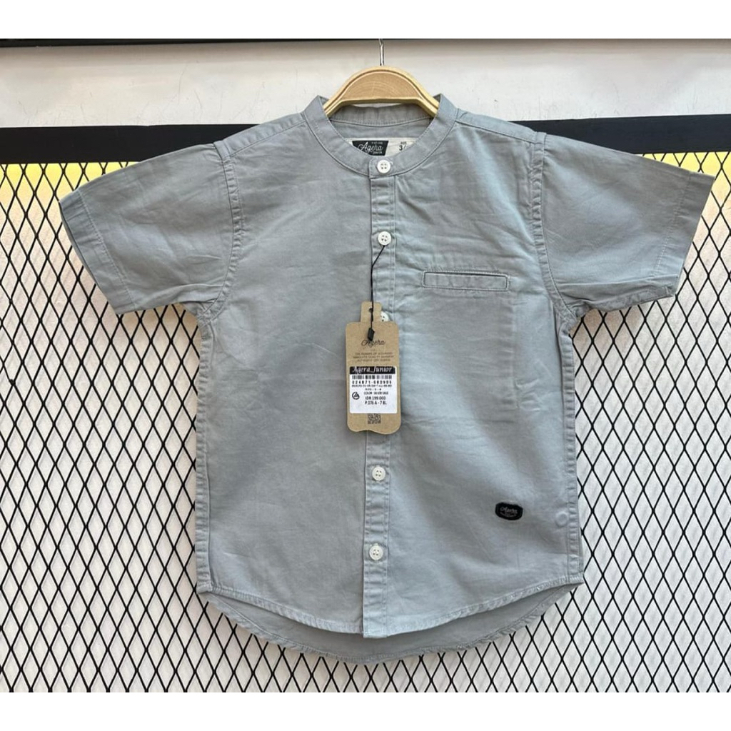 AGERA JUNIOR-(KEMKO) Kemeja Koko Anak Laki-Laki Lengan pendek Full Kancing Soft Katun Agera junior