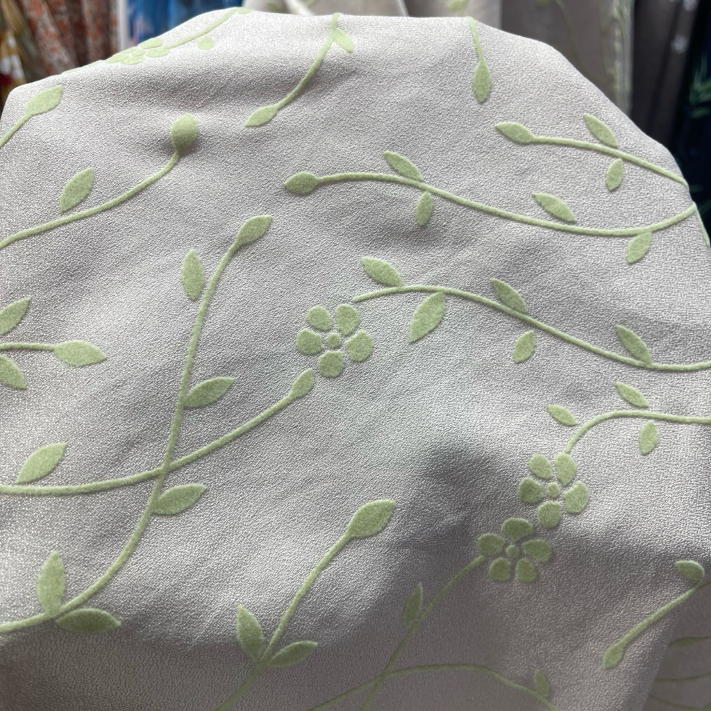 kain prada crepe semi bordir - kain prada crepe semi bordir motif bunga premium - kain zara crepe at