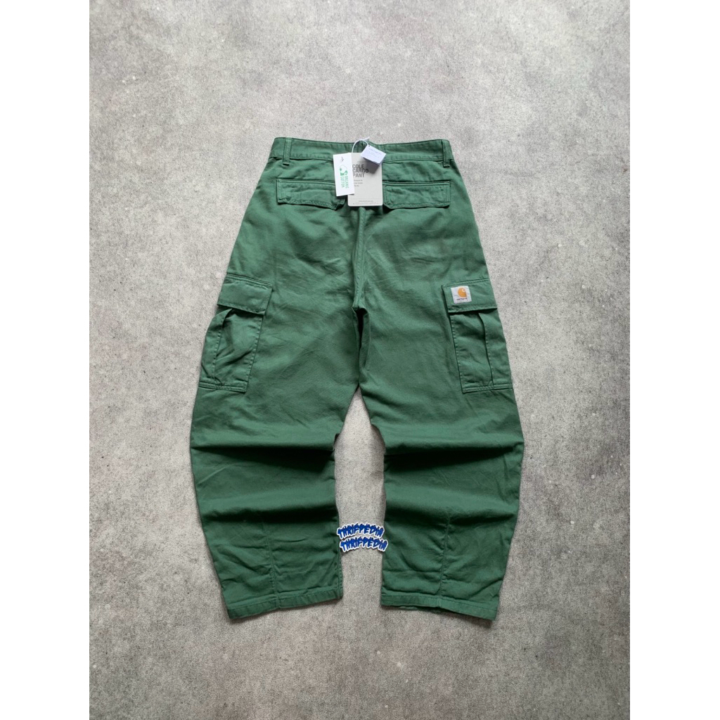Carhartt WIP Cole cargo pants twill green duck bagy