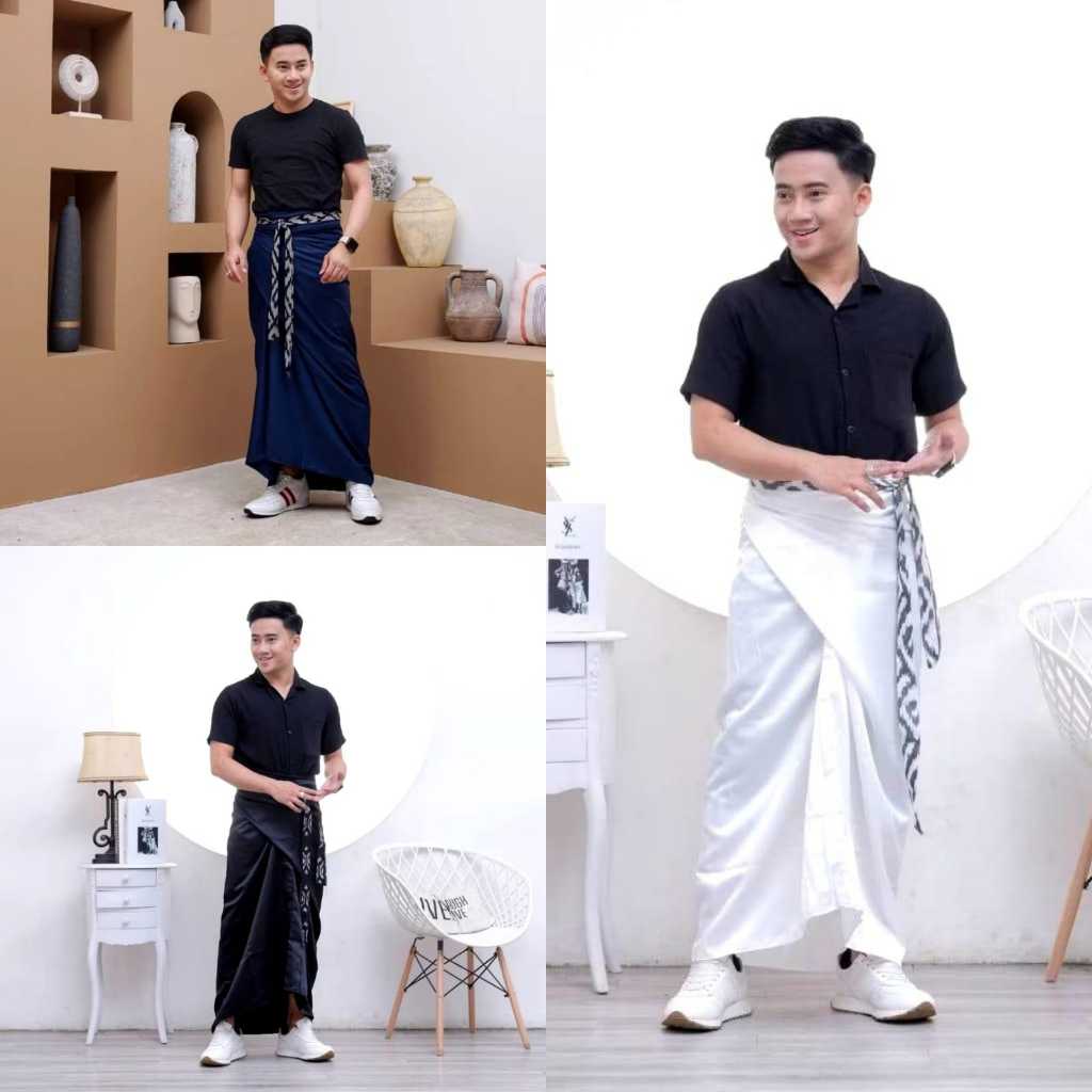 SARUNG SRIKANDI - Sarung Pria Wanita Sarung Lilit Tenun Asli Sumba Toraja Jepara Bali Lombok Tenun A