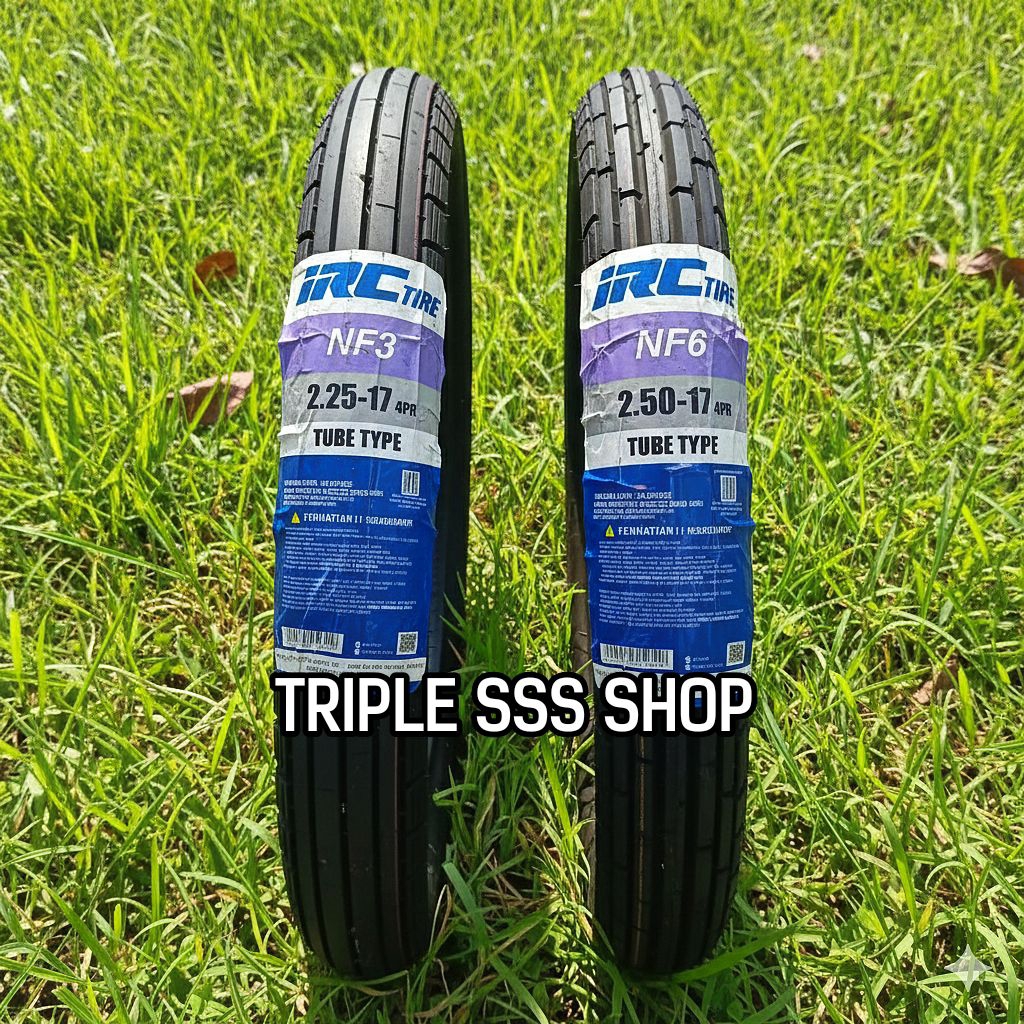 (STOK DATANG) BAN LUAR IRC LURUS (BUKAN TUBLES) INOUE CLASSIC BL 225 / 250 RING 17 DAN 250 RING 18 I