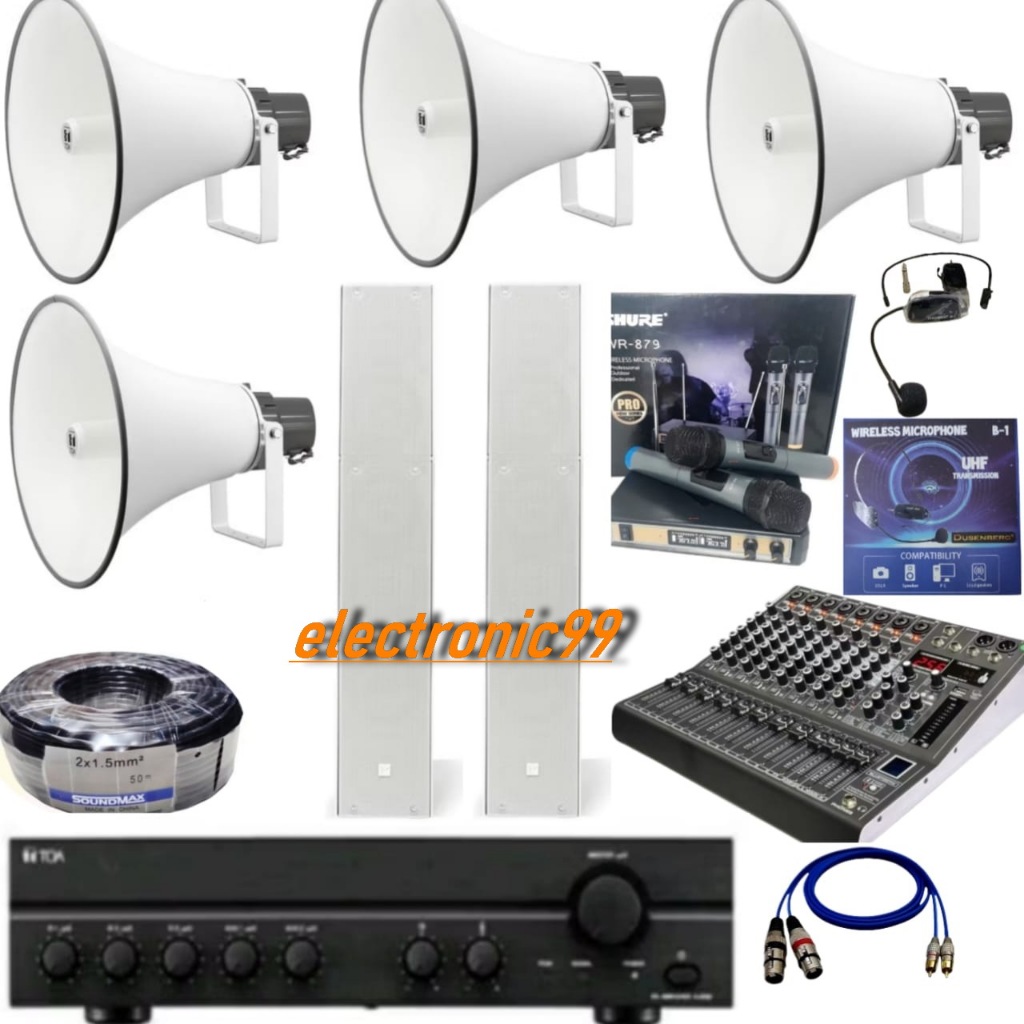 PAKET TOA AMPLI MASJID DAN MUSHOLA PAKET SUARA PERFECT PAKET SPEAKER TOA ZS S60CW