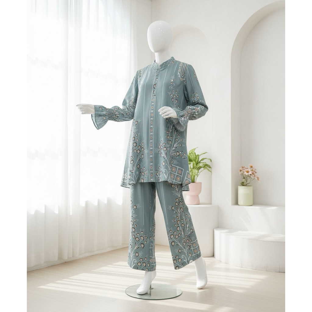 SETELAN TUNIK RUBBY SILK PREMIUM/SET TUNIK SILK