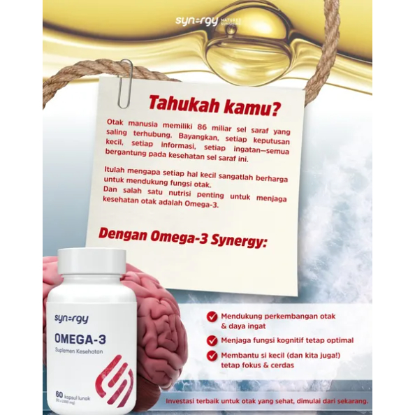 Omega 3 Fish Oil untuk Kesehatan Jantung dan Hati Synergy Omega-3