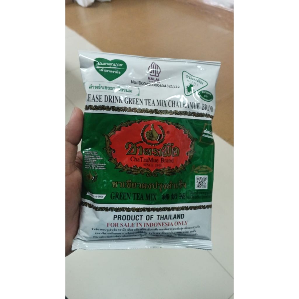 BUBUK / TEH HIJAU / GREEN TEA / THAI GREEN TEA CHATRAMUE / HALAL / POWDER