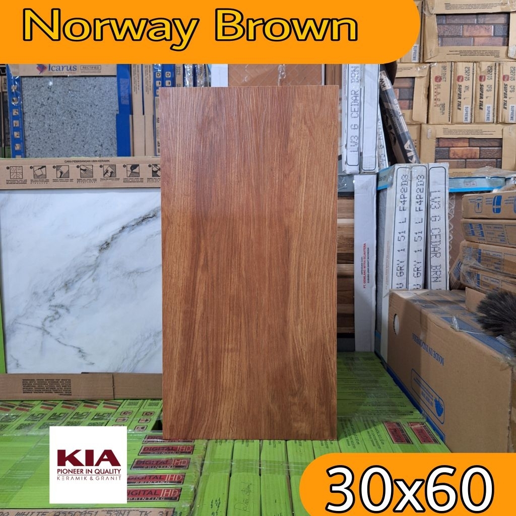 Keramik dinding 30x60 murah KIA Norway brown