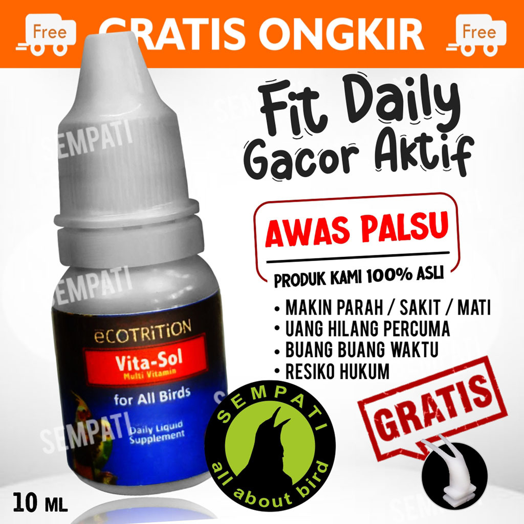 SEMPATI Vitasol High Potency Vita Sol Daily 10 Ml Ecotrition Vita-Sol Vita Sol Vitamin Import Pleci 