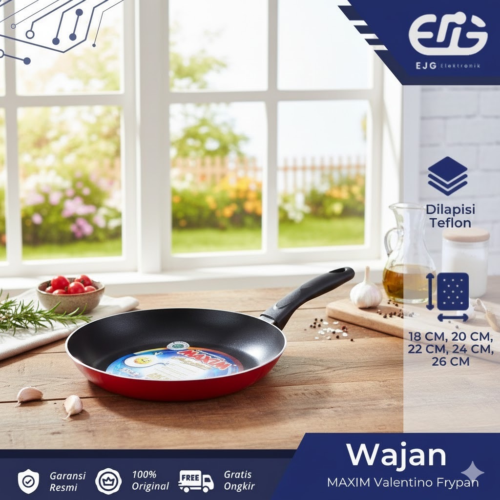Wajan Frypan Teflon 24cm Maxim Valentino 24 cm