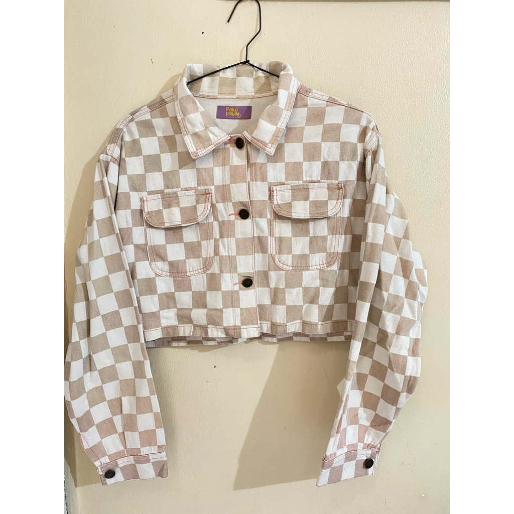 preloved jaket rubik pink