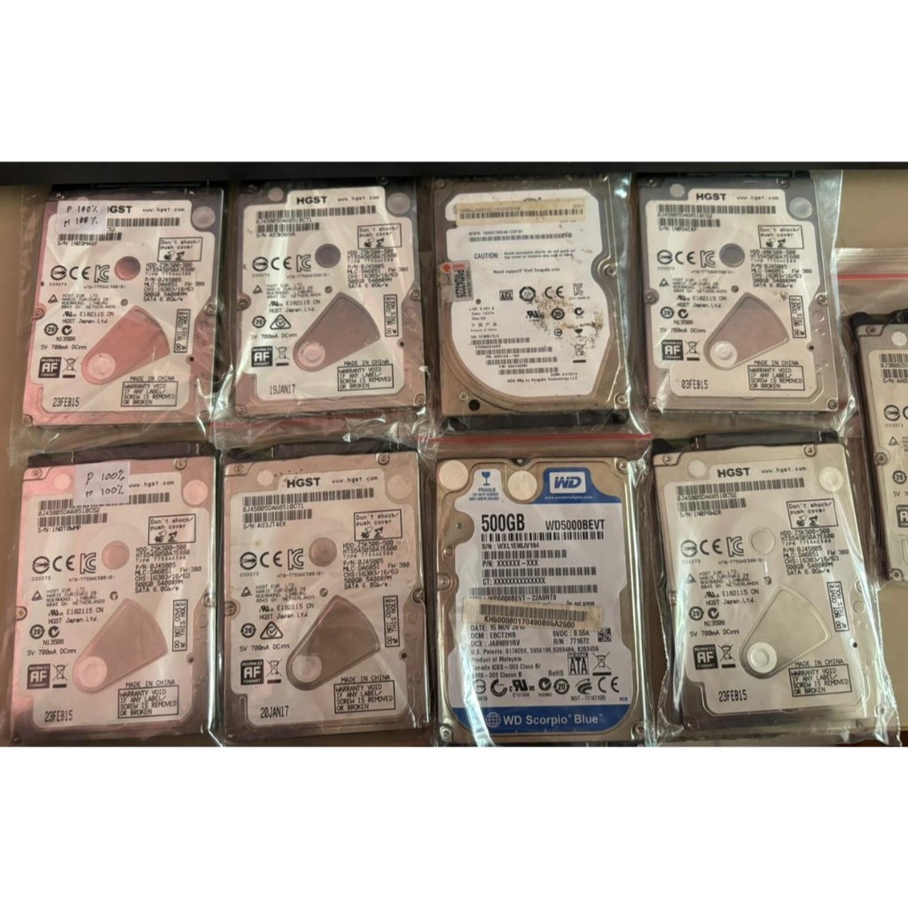 Hardisk HDD Laptop 2.5 Inch 500GB Hard Disk HGST WD SEAGATE Second Sentinel 100% Bergaransi