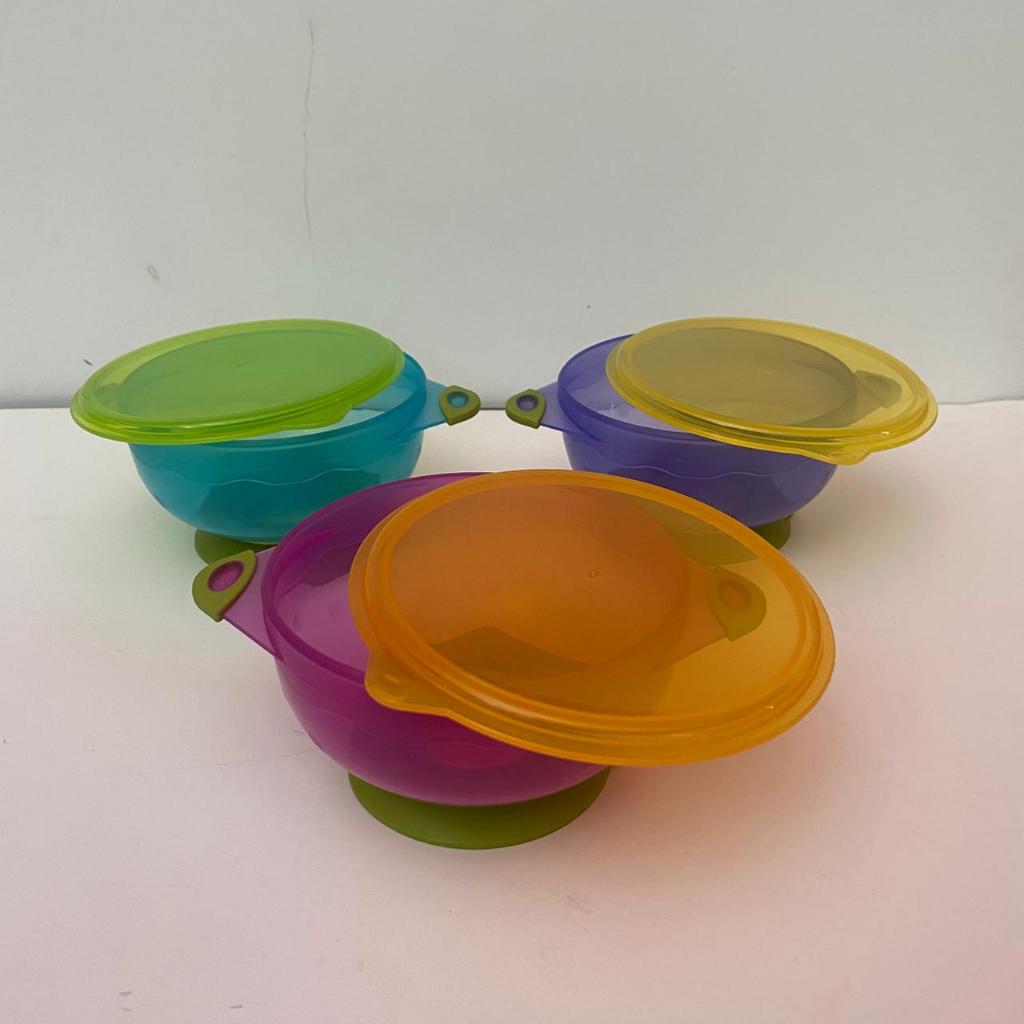 Mangkok Suction MPASI BAYI Dengan Suction kuat dan tutup