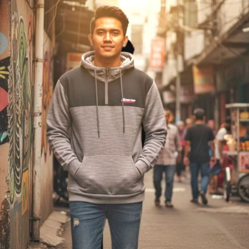 HOODIE HALF-ZIP FIRSTDOWN size L fit XL(second)