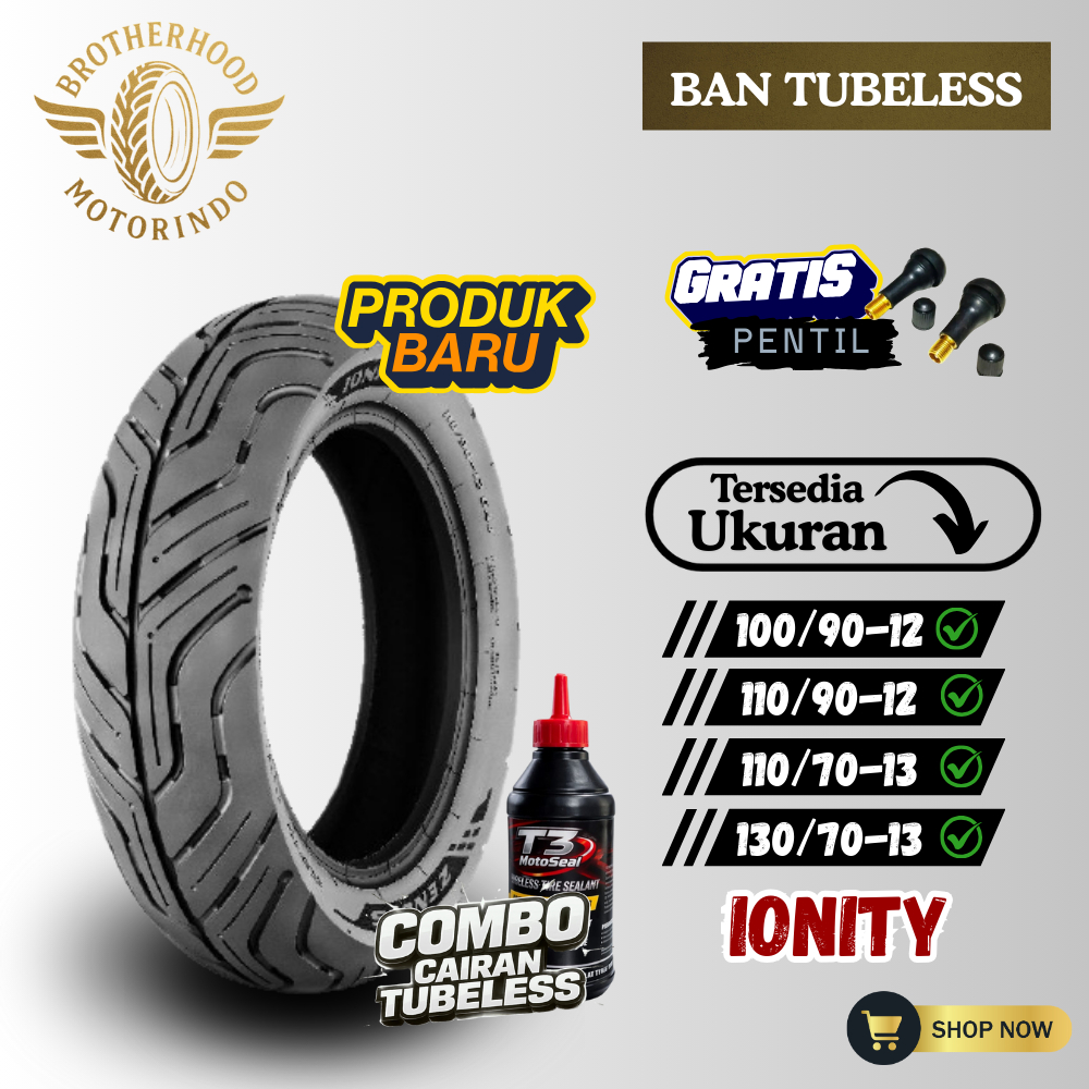 BAN ZENEOS IONITY TUBBLES (100/90-12 / 110/90-12) (110/70-13 / 130/70-13) BAN RING 12 / BAN MOTOR MA