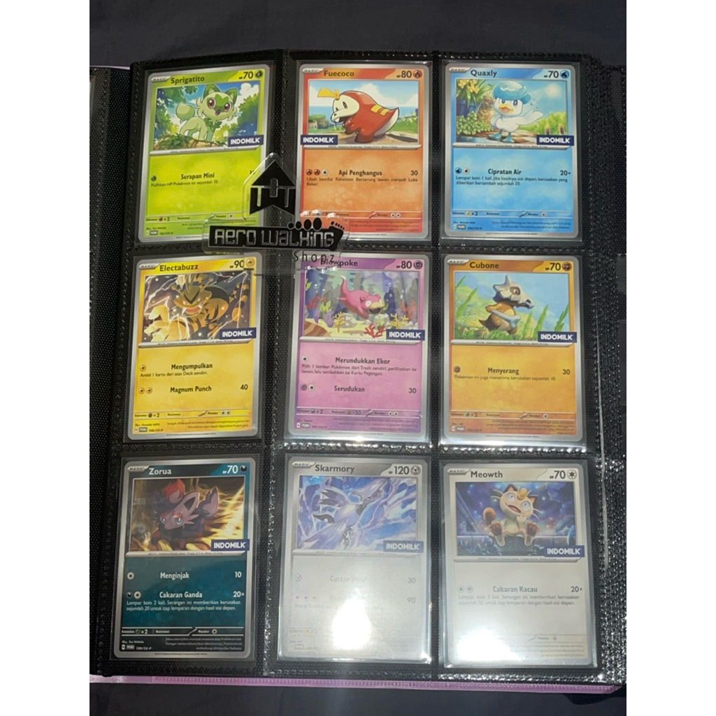 POKEMON CARD - Promo Indomilk Indonesia Sprigatito Fuecoco Quaxly Electabuzz Slowpoke Cubone Zorua S