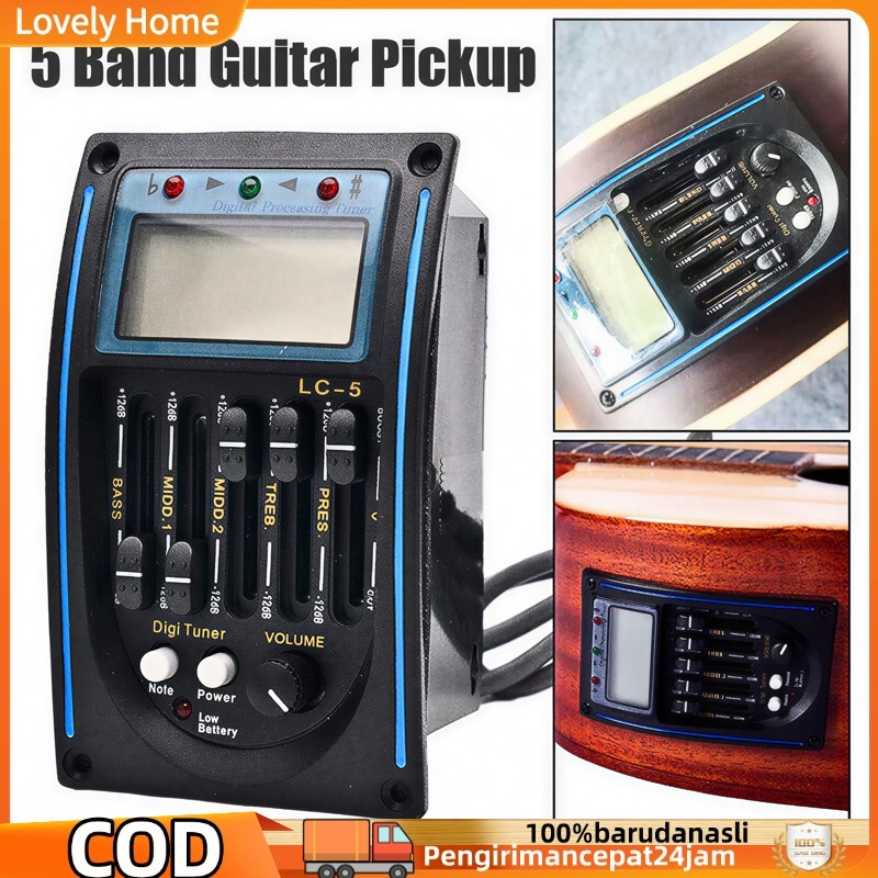 PREAMP GITAR LC5/EQUALIZER LC5 Band Pickup Gitar Akustik