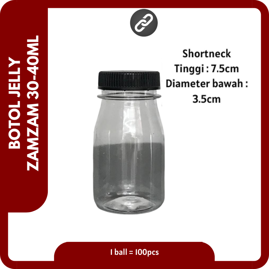 Botol Zam Zam 30ml - 40 ml / Botol Jelly / Botol Saos 30 ml - 40 ml
