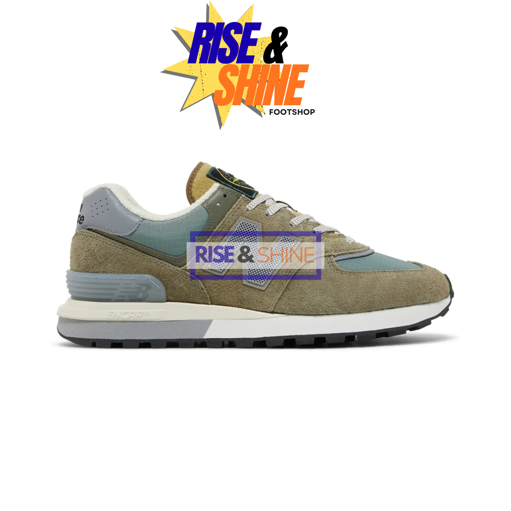 Sepatu Stone Island x NB 574 Legacy Steel Blue