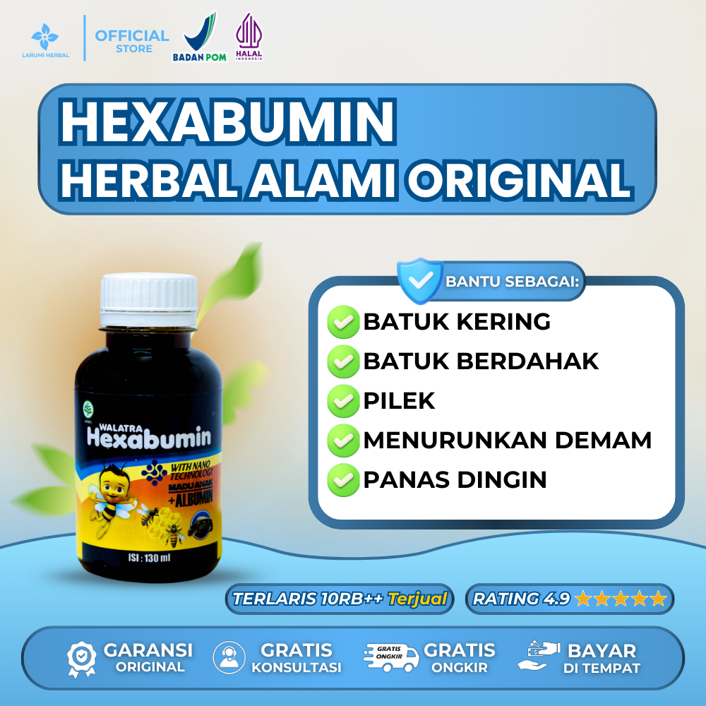 Madu Asli Orginal HEXABUMIN Kualitas Premium Vitamin Anak Usia 1-12 Tahun Untuk Mengobati Batuk Berd