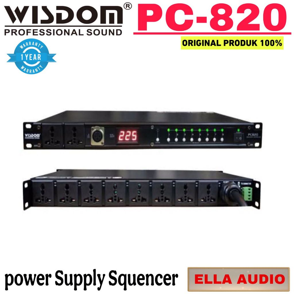Power Squencer Wisdom PC 820 8-Channel wisdom pc820