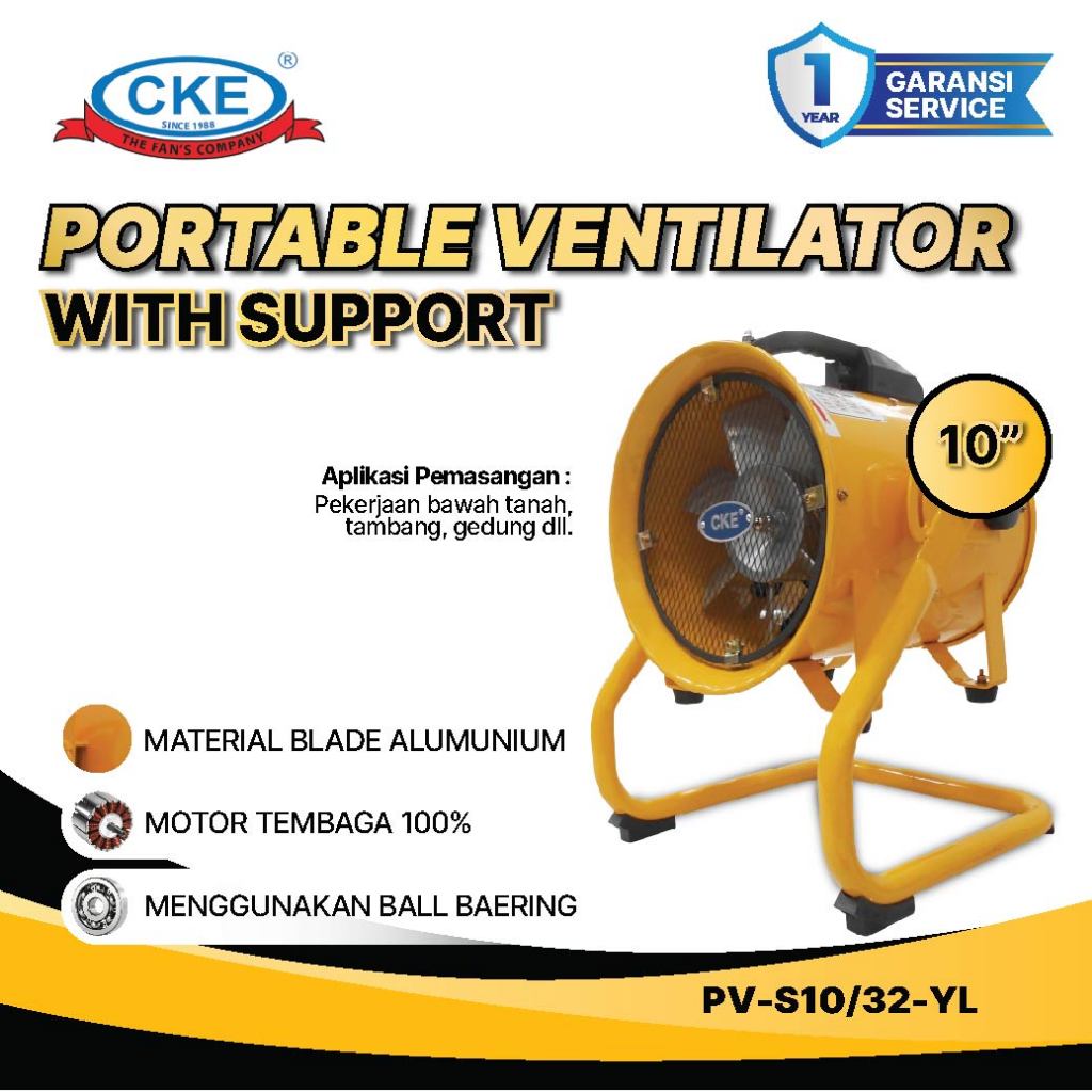 CKE Portable Ventilator PV-S10 32 10 Inch Ventilator Blower Kipas 10"