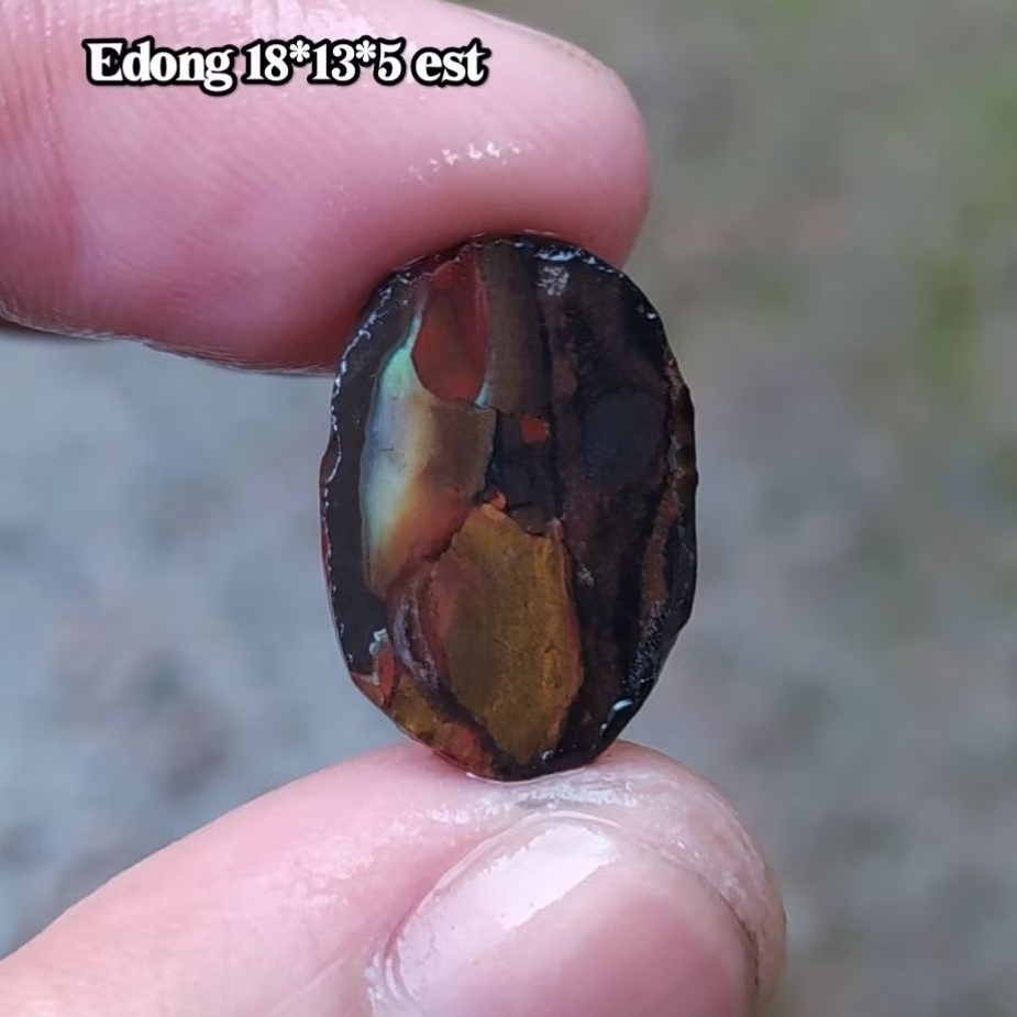 (BISA COD) Bahan Pola Kasar Batu Akik Pancawarna Garut Edong