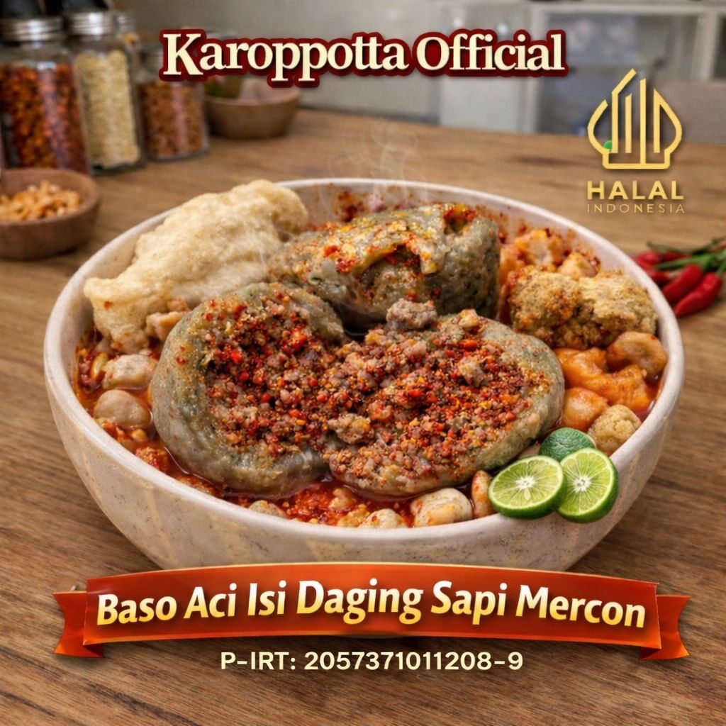 Bakso Aci isi Daging Sapi Pedas Mercon Jumbo
