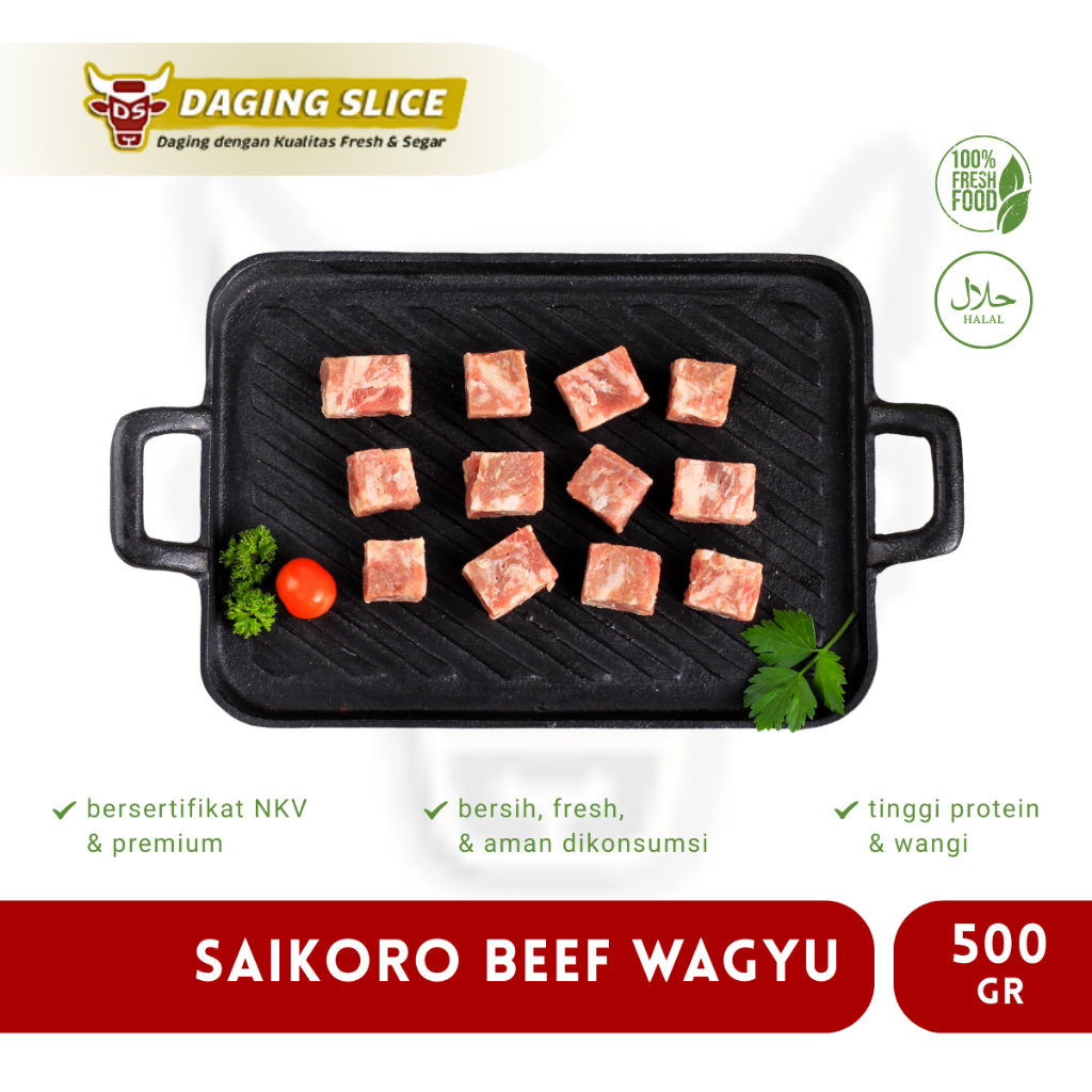 Saikoro Wagyu Beef 250gr Meltique Cubes Premium Bandung