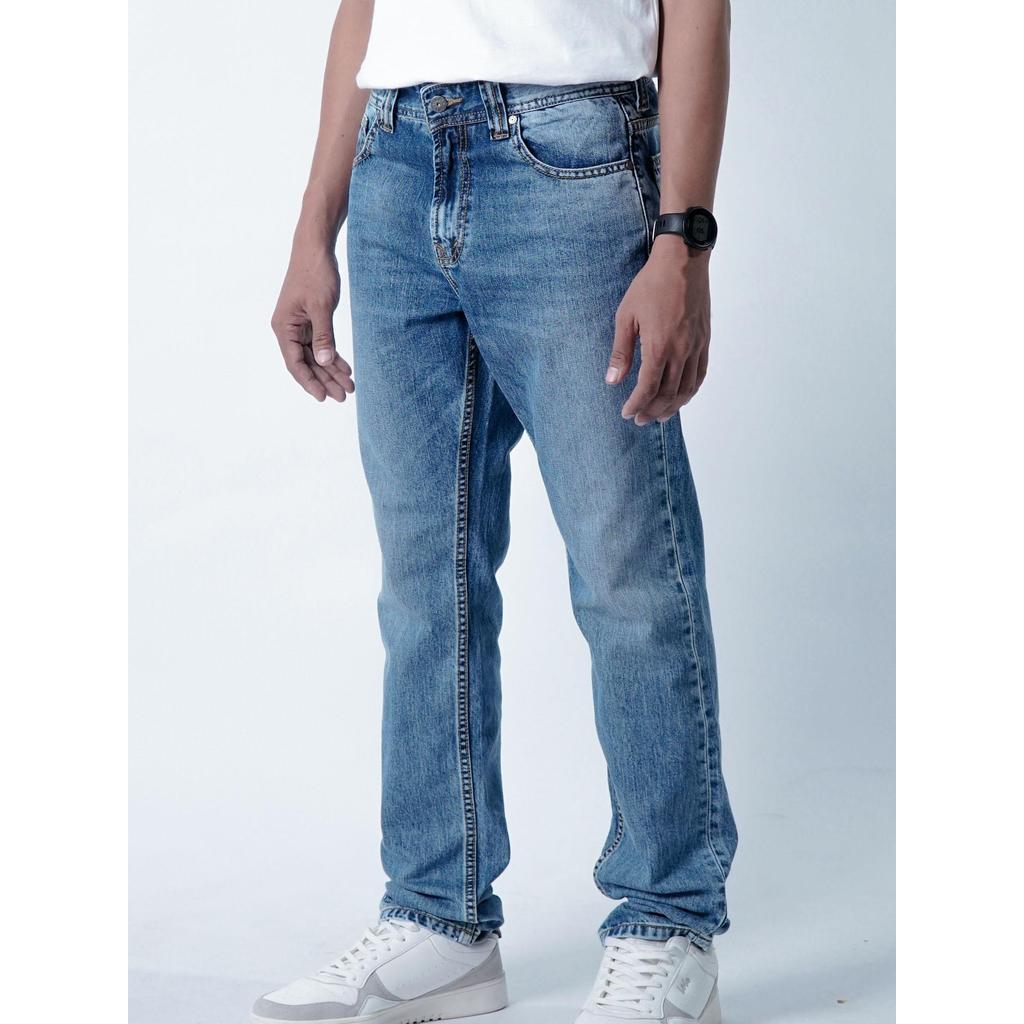 Lois Original Celana Jeans Panjang Pria Lois Slim Fit Denim Biru BFL2501E