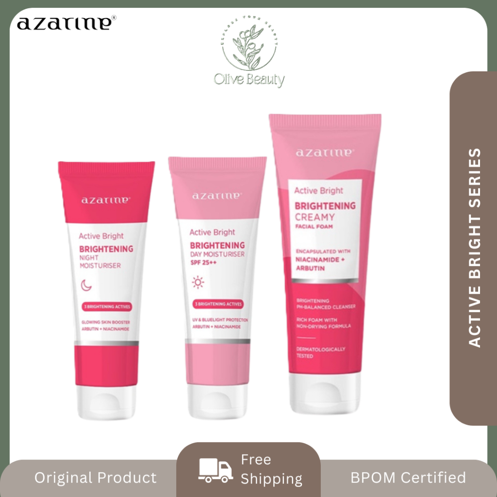 Azarine Brightening Series | Day & Night Moisturizer, Face Wash