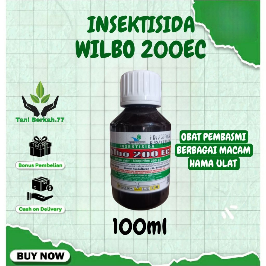 Insektisida Wilbo 200Ec 100Ml Obat Pembasmi Hama Ulatb Pada Tanaman