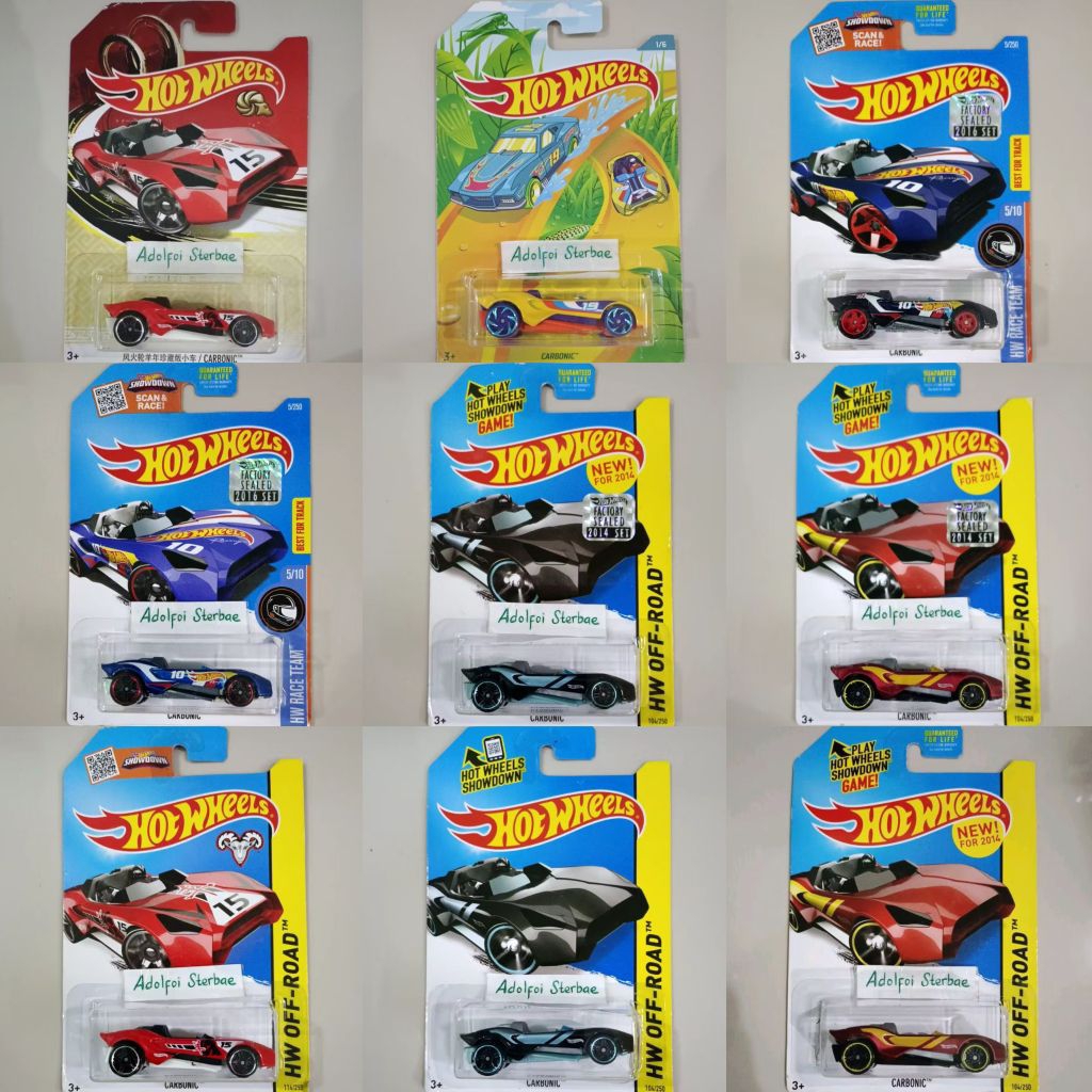 hotwheels hot wheels carbonic ths th$ ban karet factory sealed short card hw off road hw race team b